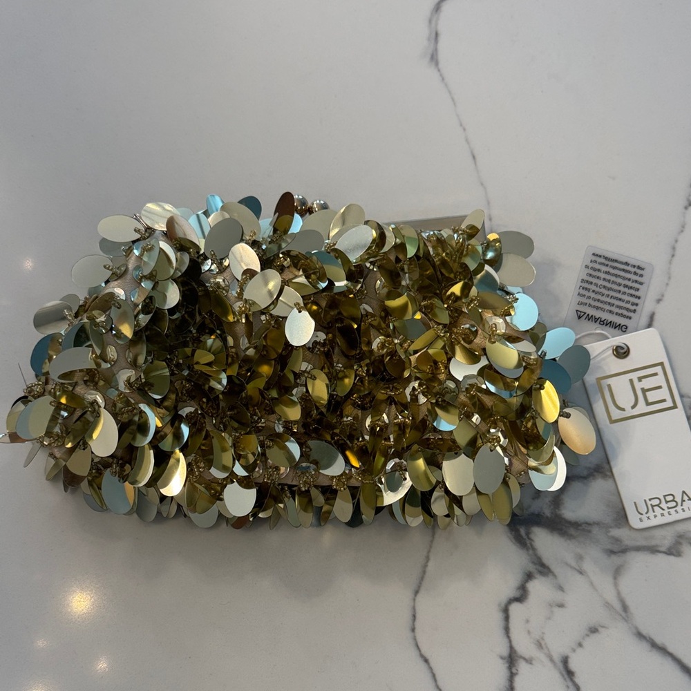 Urban Expressions Metallic Gold Sequin Hair Accessory